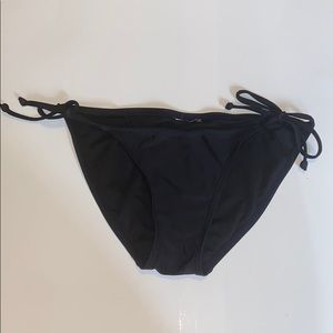 Black string bikini bottom